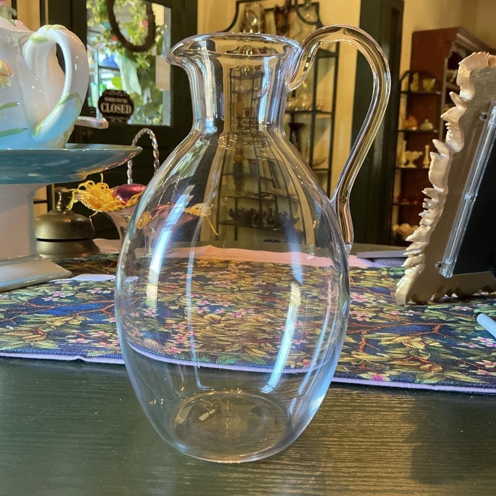 Baccarat French Modern‎ Colorless Glass 8" Pitcher w/ Mark